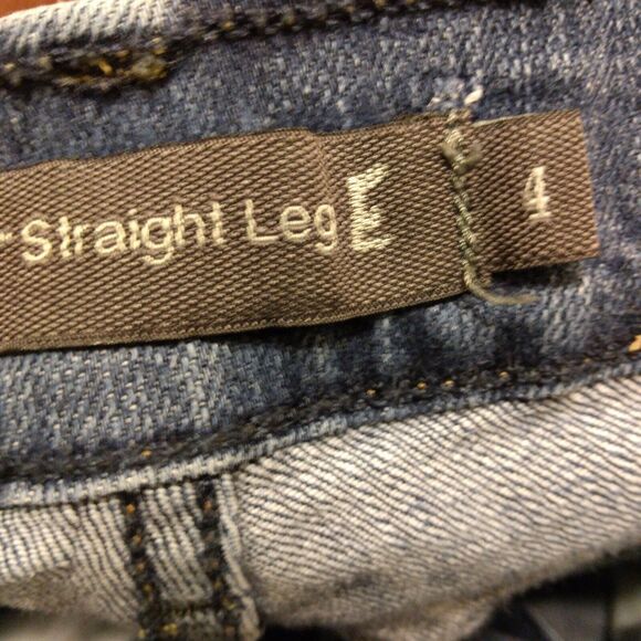 Levi's straight leg jeans womens 4M 27x32 blue denim dark wash stretch - Picture 5 of 11